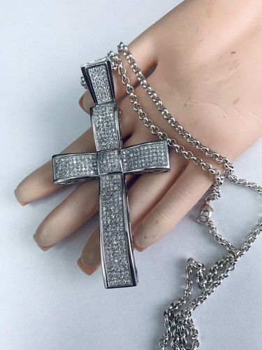 Huge sterling silver iced - huge,
