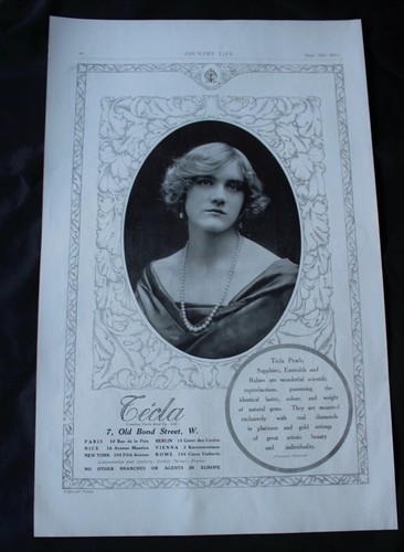 1913 print advert tecla - 1913,