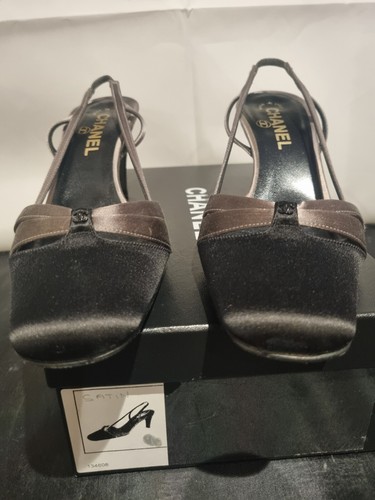 Vintage chanel satin slingback - vintage,