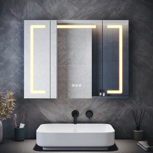 Led bathroom mirror cabinet - bathroom,