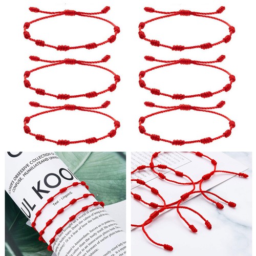 6pcs lucky red string - red,