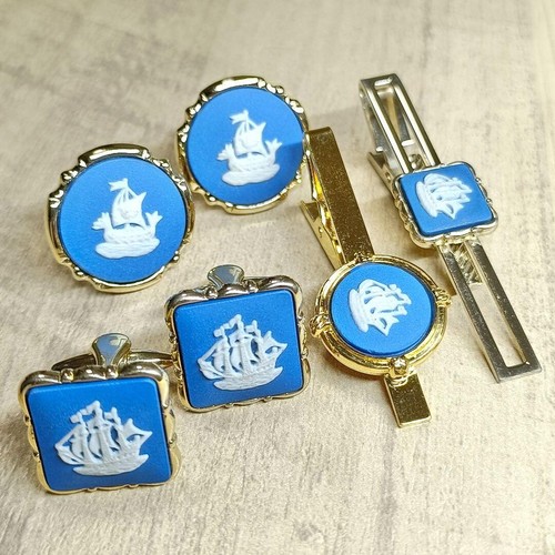 Wedgwood tie pin and cufflinks - wedgwood,