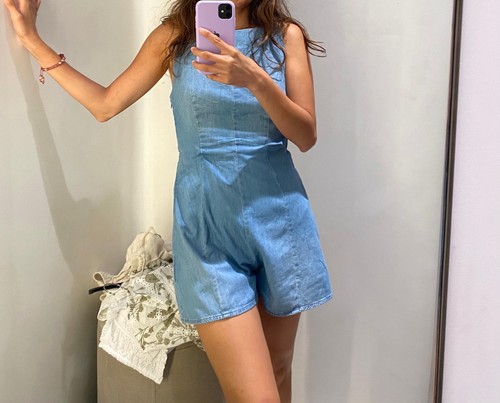 Zara blue cotton - zara,