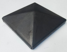 3 X 100mm Square Mild Steel Metal Fence Gate Post Cap Weldable Paintable