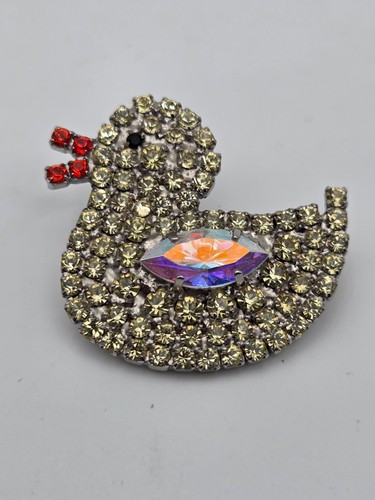 Vintage silver tone crystal - vintage, &