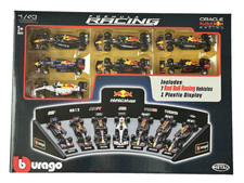 NEW! Bburago 1/43 Red Bull F1 7 Car & Display Deluxe Gift Set Diecast #38168