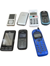 Vintage Mobile Phone Collection Including Samsung Nokia LG Motorola Retro