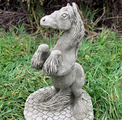Stone horse figurine - , concrete