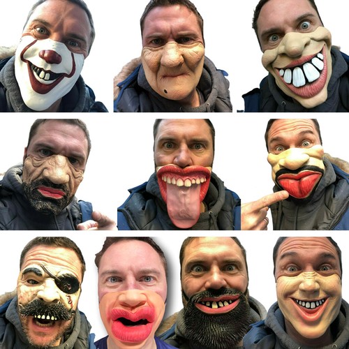 Funny people half face - funny,