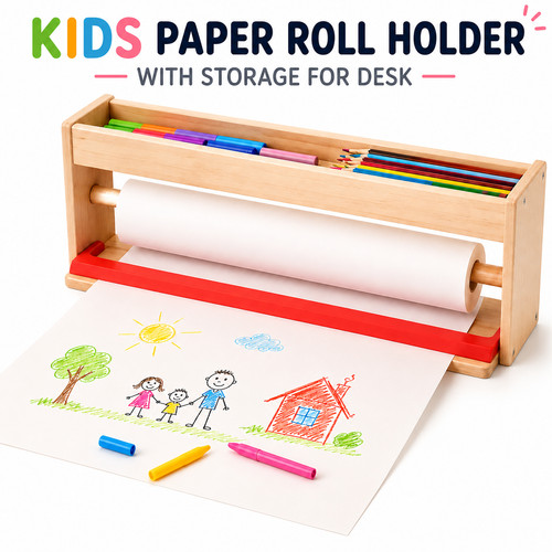 Kids wooden paper roll - paper,