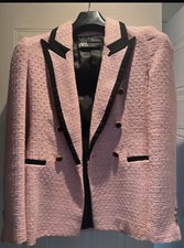 Zara Pink tweed Blazer with
