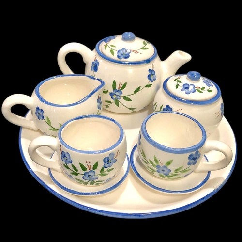 Vintage blue floral mini - floral,