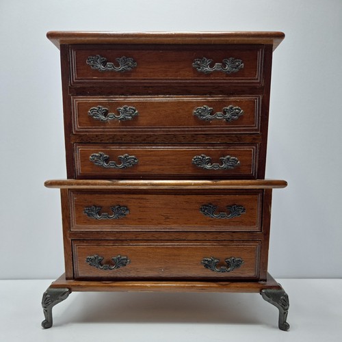 Vtg wood drawer jewelry - vtg,