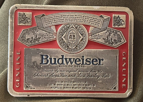 Vintage budweiser belt buckle - budweiser,