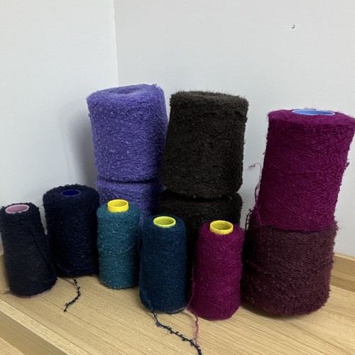 Mohair yarn cones mixed - mohair, colour