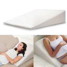 Large Memory Foam Wedge Pillow Bamboo Back Support Acid Reflux Raised Bed Pillow