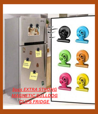 5pcs EXTRA STRONG MAGNETIC BULLDOG CLIPS FRIDGE MAGNET MEMO PAPER HOLDER CLAMP