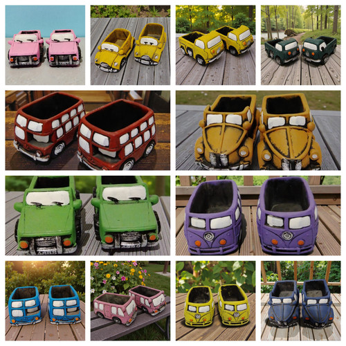 Set vintage vehicle plant - 2,