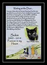 Pet Cat Personalised Memorial Print Rainbow Bridge keepsake sympathy gift 