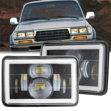 Pair 4"x6" LED Headlight DRL