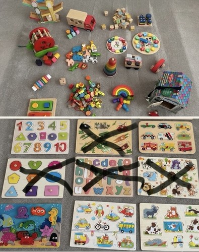 Montessori wooden sensory toys - sensory,