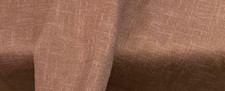 Slub linen type brown fabric