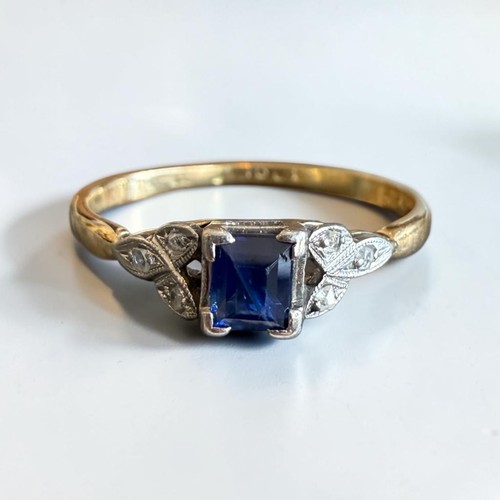 18ct gold edwardian sapphire - gold,
