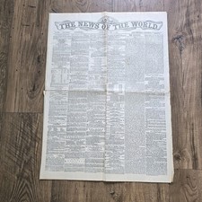 Rare Original Victorian News Of The World Newspaper April 10th 1879. Price 2p.