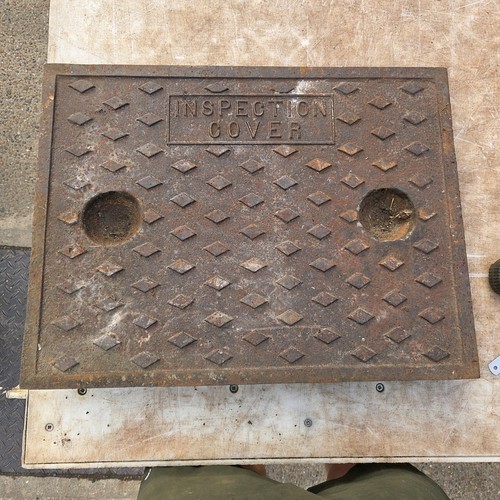 Cast iron manhole cover - iron,