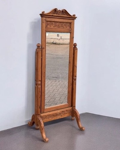 Pine cheval dressing mirror - pine,