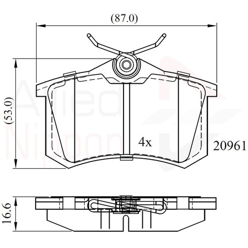 Brake pads set for - brake,