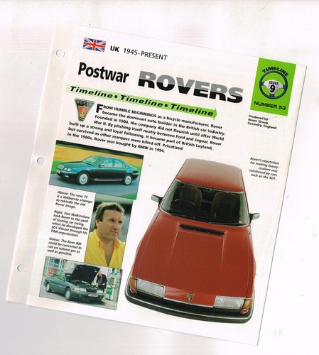 Rover cars timeline history - timeline,
