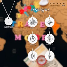 Compass Rose Disc Necklace