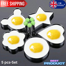 5x Stainless Egg Frying Ring