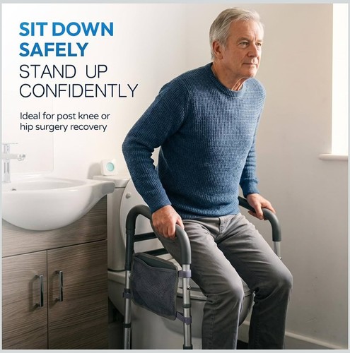 Adjustable toilet safety frame - toilet,