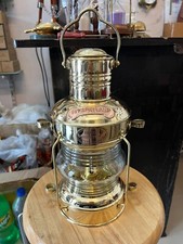 14" Nautical Maritime Ship Lantern Boat Light fully Brass  Anchor Oil Lamp