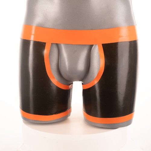 Rubber mini chaps shorts - rubber, open