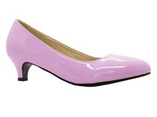 LADIES WOMENS LOW KITTEN HEEL