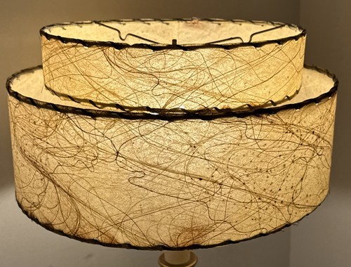 Vtg fiberglass lamp shade - fiberglass, 2