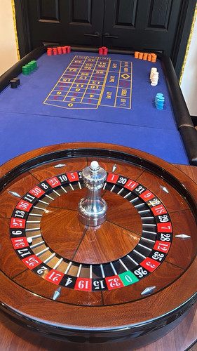 Roulette wheel with blue - roulette,
