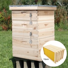 Langstroth Wooden Beehive Box Beekeeping with Super & Brood Bee Hive Frames