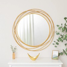 Large Round gold circle swirl