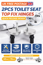 2PCS Toilet Seat Hinges Top