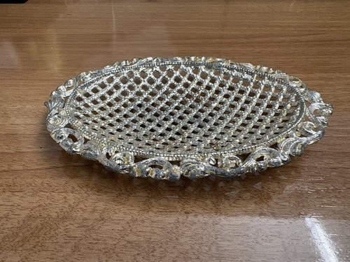 Vtg ornate gold silver - vtg, tone