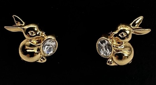 Cute dainty gold tone bunny - cute,