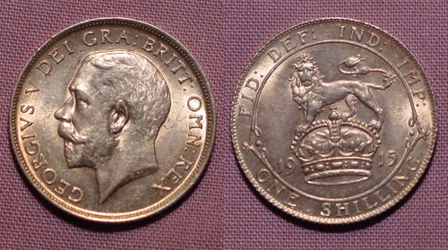 1915 king george - 1915, shilling
