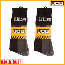 JCB - Men's Black Work Socks - High Protection | 6 Pairs | U.K. Size 6-11