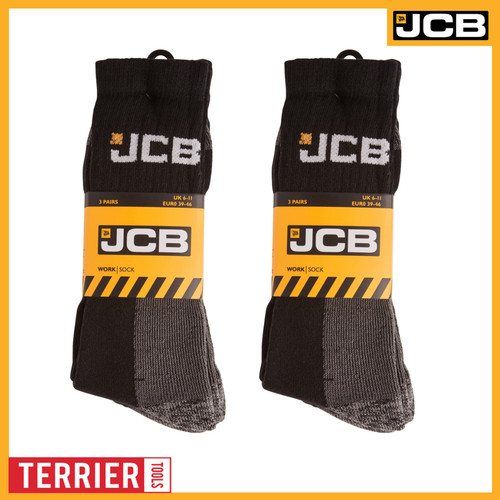 Jcb men black work socks - work,