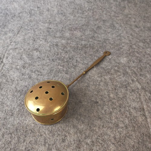 Vintage pierced brass chestnut - pierced,