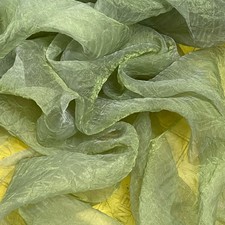GREEN Crinkle Organza Two-Tone